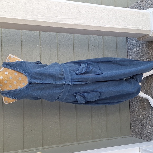 Free People FP Movement Timko XL Navy Blue Barrel Leg Athletic Sporty Jumpsuit - Picture 5 of 16